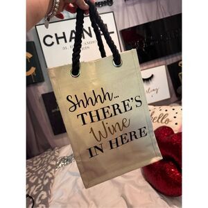 shhh there’s wine in here drink/wine/carrier- tote bag cooler reusable